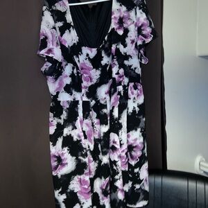 Torrid Dress Size 24 Women's A-Line Floral Sleeveless Cotton Blend Plus Size